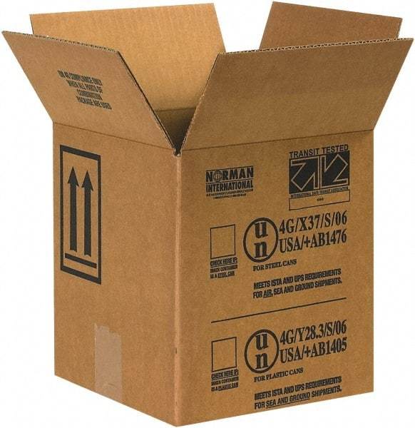 Made in USA - 8-1/2" Wide x 8-1/2" Long x 9-5/16" High Rectangle Corrugated Shipping Box - 1 Wall, Kraft (Color), 95 Lb Capacity - Apex Tool & Supply