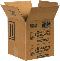 Made in USA - 8-1/2" Wide x 8-1/2" Long x 9-5/16" High Rectangle Corrugated Shipping Box - 1 Wall, Kraft (Color), 95 Lb Capacity - Apex Tool & Supply