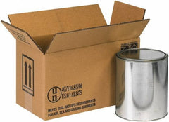 Made in USA - 6-7/8" Wide x 14-1/8" Long x 7-7/8" High Rectangle Corrugated Shipping Box - 2 Walls, Kraft (Color), 95 Lb Capacity - Apex Tool & Supply