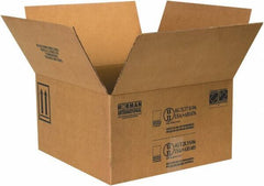 Made in USA - 17" Wide x 17" Long x 9-5/16" High Rectangle Corrugated Shipping Box - 1 Wall, Kraft (Color), 95 Lb Capacity - Apex Tool & Supply