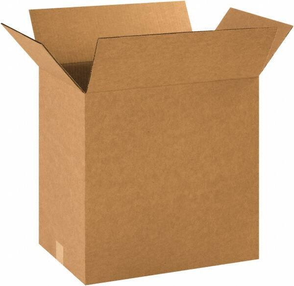 Made in USA - 12" Wide x 20" Long x 20" High Rectangle Corrugated Shipping Box - 1 Wall, Kraft (Color), 65 Lb Capacity - Apex Tool & Supply