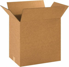 Made in USA - 12" Wide x 20" Long x 20" High Rectangle Corrugated Shipping Box - 1 Wall, Kraft (Color), 65 Lb Capacity - Apex Tool & Supply