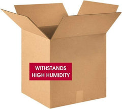 Made in USA - 18" Wide x 18" Long x 18" High Square Corrugated Shipping Box - 1 Wall, Kraft (Color), 120 Lb Capacity - Apex Tool & Supply