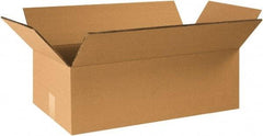 Made in USA - 14" Wide x 20" Long x 6" High Rectangle Heavy Duty Corrugated Box - 2 Walls, Kraft (Color), 100 Lb Capacity - Apex Tool & Supply