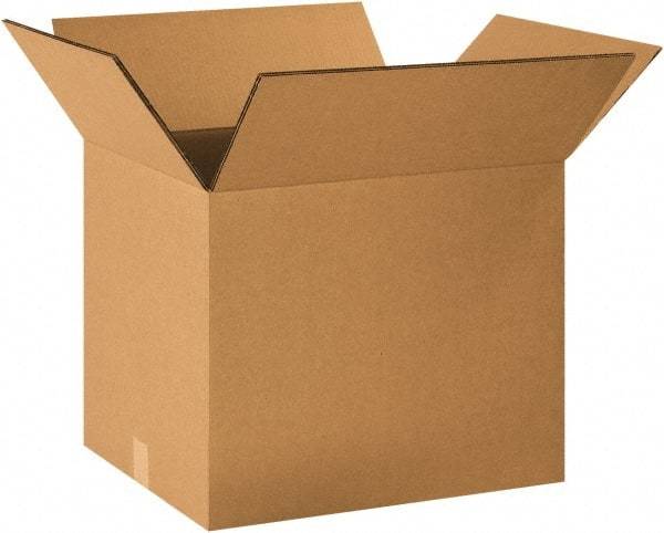 Made in USA - 16" Wide x 20" Long x 16" High Rectangle Heavy Duty Corrugated Box - 2 Walls, Kraft (Color), 100 Lb Capacity - Apex Tool & Supply