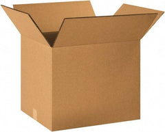 Made in USA - 16" Wide x 20" Long x 16" High Rectangle Heavy Duty Corrugated Box - 2 Walls, Kraft (Color), 100 Lb Capacity - Apex Tool & Supply