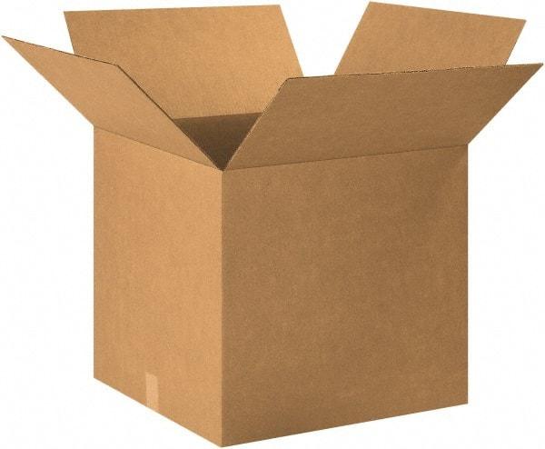 Made in USA - 20" Wide x 20" Long x 18" High Rectangle Corrugated Shipping Box - 1 Wall, Kraft (Color), 65 Lb Capacity - Apex Tool & Supply