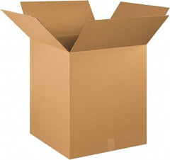 Made in USA - 20" Wide x 20" Long x 24" High Rectangle Corrugated Shipping Box - 1 Wall, Kraft (Color), 65 Lb Capacity - Apex Tool & Supply