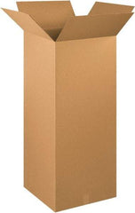 Made in USA - 20" Wide x 20" Long x 48" High Rectangle Corrugated Shipping Box - 1 Wall, Kraft (Color), 65 Lb Capacity - Apex Tool & Supply