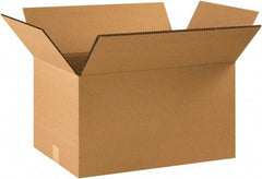 Made in USA - 18" Wide x 28" Long x 18" High Rectangle Heavy Duty Corrugated Box - 2 Walls, Kraft (Color), 100 Lb Capacity - Apex Tool & Supply