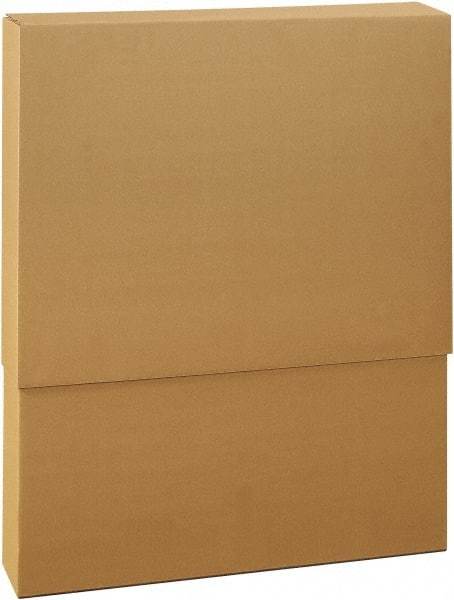 Made in USA - 6-1/2" Wide x 30-1/2" Long x 24" High Rectangle Telescoping Box - 1 Wall, Kraft (Color), 65 Lb Capacity - Apex Tool & Supply