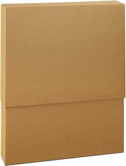 Made in USA - 8-3/4" Wide x 24-3/4" Long x 57" High Rectangle Telescoping Box - 2 Walls, Kraft (Color), 100 Lb Capacity - Apex Tool & Supply