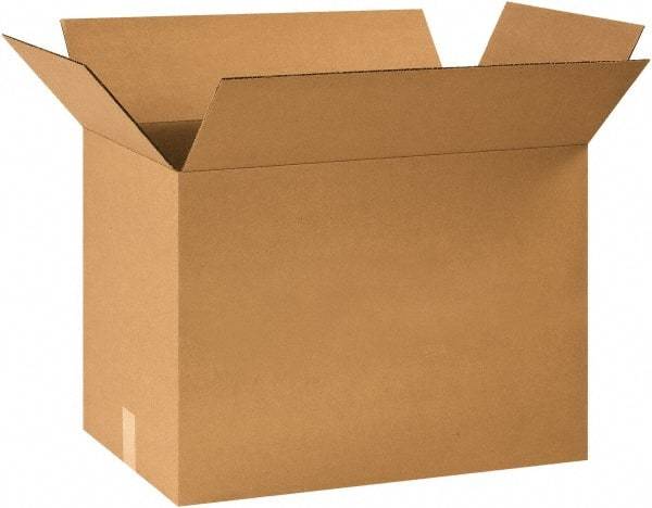 Made in USA - 16" Wide x 24" Long x 18" High Rectangle Corrugated Shipping Box - 1 Wall, Kraft (Color), 65 Lb Capacity - Apex Tool & Supply