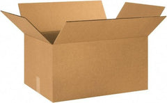 Made in USA - 16" Wide x 24" Long x 12" High Rectangle Heavy Duty Corrugated Box - 2 Walls, Kraft (Color), 100 Lb Capacity - Apex Tool & Supply
