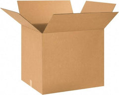 Made in USA - 20" Wide x 24" Long x 20" High Rectangle Corrugated Shipping Box - 1 Wall, Kraft (Color), 65 Lb Capacity - Apex Tool & Supply