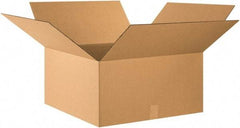 Made in USA - 24" Wide x 24" Long x 12" High Square Heavy Duty Corrugated Box - 1 Wall, Kraft (Color), 95 Lb Capacity - Apex Tool & Supply