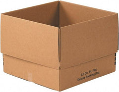Made in USA - 24" Wide x 24" Long x 18" High Rectangle Moving Boxes - 1 Wall, Kraft (Color), 65 Lb Capacity - Apex Tool & Supply