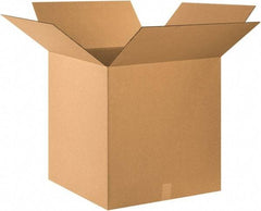 Made in USA - 24" Wide x 24" Long x 24" High Square Heavy Duty Corrugated Box - 1 Wall, Kraft (Color), 95 Lb Capacity - Apex Tool & Supply
