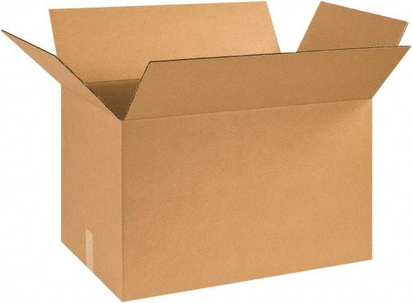 Made in USA - 16" Wide x 25" Long x 16" High Rectangle Corrugated Shipping Box - 1 Wall, Kraft (Color), 65 Lb Capacity - Apex Tool & Supply