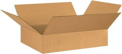 Made in USA - 20" Wide x 26" Long x 6" High Rectangle Corrugated Shipping Box - 1 Wall, Kraft (Color), 65 Lb Capacity - Apex Tool & Supply