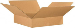 Made in USA - 26" Wide x 26" Long x 8" High Rectangle Corrugated Shipping Box - 1 Wall, Kraft (Color), 65 Lb Capacity - Apex Tool & Supply
