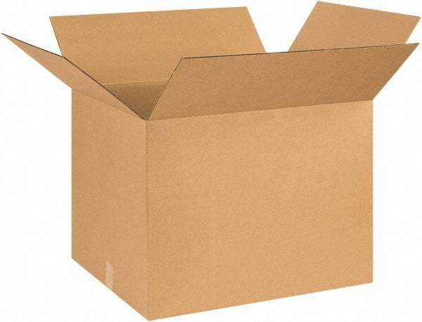 Made in USA - 24" Wide x 29" Long x 24" High Rectangle Corrugated Shipping Box - 1 Wall, Kraft (Color), 65 Lb Capacity - Apex Tool & Supply