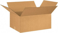 Made in USA - 22" Wide x 26" Long x 12" High Rectangle Corrugated Shipping Box - 1 Wall, Kraft (Color), 65 Lb Capacity - Apex Tool & Supply