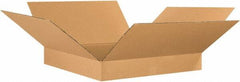 Made in USA - 26" Wide x 26" Long x 4" High Rectangle Corrugated Shipping Box - 1 Wall, Kraft (Color), 65 Lb Capacity - Apex Tool & Supply