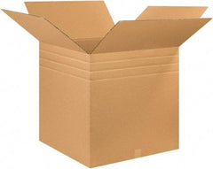 Made in USA - 26" Wide x 26" Long x 26" High Square Multi-Depth Box - 1 Wall, Kraft (Color), 65 Lb Capacity - Apex Tool & Supply
