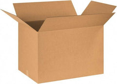 Made in USA - 20" Wide x 28" Long x 20" High Rectangle Corrugated Shipping Box - 1 Wall, Kraft (Color), 65 Lb Capacity - Apex Tool & Supply