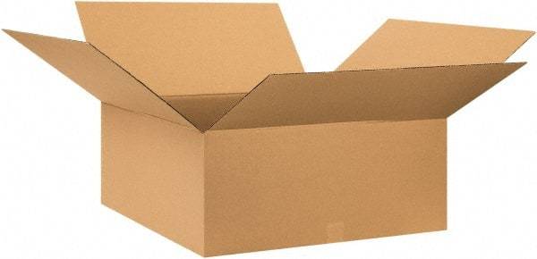 Made in USA - 28" Wide x 28" Long x 10" High Rectangle Corrugated Shipping Box - 1 Wall, Kraft (Color), 65 Lb Capacity - Apex Tool & Supply