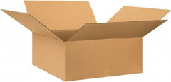 Made in USA - 28" Wide x 28" Long x 12" High Rectangle Corrugated Shipping Box - 1 Wall, Kraft (Color), 65 Lb Capacity - Apex Tool & Supply
