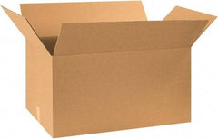 Made in USA - 17" Wide x 30" Long x 16" High Rectangle Corrugated Shipping Box - 1 Wall, Kraft (Color), 65 Lb Capacity - Apex Tool & Supply