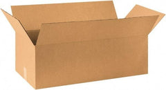 Made in USA - 20" Wide x 36" Long x 15" High Rectangle Corrugated Shipping Box - 1 Wall, Kraft (Color), 65 Lb Capacity - Apex Tool & Supply