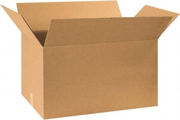 Made in USA - 17" Wide x 30" Long x 17" High Rectangle Heavy Duty Corrugated Box - 2 Walls, Kraft (Color), 120 Lb Capacity - Apex Tool & Supply