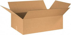 Made in USA - 24" Wide x 30" Long x 10" High Rectangle Corrugated Shipping Box - 1 Wall, Kraft (Color), 65 Lb Capacity - Apex Tool & Supply