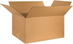 Made in USA - 18" Wide x 32" Long x 18" High Rectangle Corrugated Shipping Box - 1 Wall, Kraft (Color), 65 Lb Capacity - Apex Tool & Supply