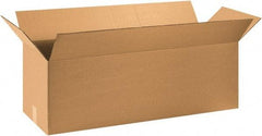 Made in USA - 14" Wide x 40" Long x 14" High Rectangle Corrugated Shipping Box - 1 Wall, Kraft (Color), 65 Lb Capacity - Apex Tool & Supply