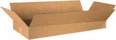 Made in USA - 16" Wide x 36" Long x 5" High Rectangle Corrugated Shipping Box - 1 Wall, Kraft (Color), 65 Lb Capacity - Apex Tool & Supply