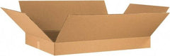 Made in USA - 24" Wide x 36" Long x 4" High Rectangle Corrugated Shipping Box - 1 Wall, Kraft (Color), 65 Lb Capacity - Apex Tool & Supply