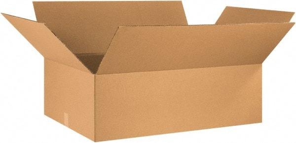 Made in USA - 24" Wide x 36" Long x 12" High Rectangle Corrugated Shipping Box - 1 Wall, Kraft (Color), 65 Lb Capacity - Apex Tool & Supply