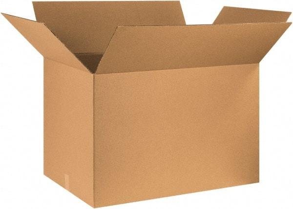 Made in USA - 24" Wide x 36" Long x 24" High Rectangle Corrugated Shipping Box - 1 Wall, Kraft (Color), 65 Lb Capacity - Apex Tool & Supply