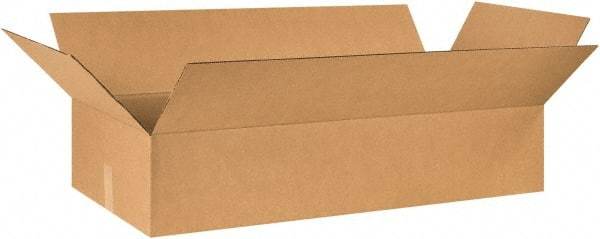 Made in USA - 24" Wide x 48" Long x 8" High Rectangle Corrugated Shipping Box - 1 Wall, Kraft (Color), 65 Lb Capacity - Apex Tool & Supply