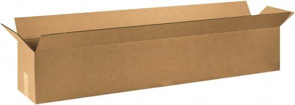 Made in USA - 10" Wide x 48" Long x 10" High Rectangle Corrugated Shipping Box - 1 Wall, Kraft (Color), 65 Lb Capacity - Apex Tool & Supply