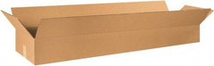 Made in USA - 12" Wide x 48" Long x 6" High Rectangle Corrugated Shipping Box - 1 Wall, Kraft (Color), 65 Lb Capacity - Apex Tool & Supply
