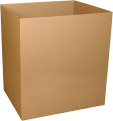 Made in USA - 40" Wide x 48" Long x 48" High Rectangle Corrugated Shipping Box - 1 Wall, Kraft (Color), 65 Lb Capacity - Apex Tool & Supply