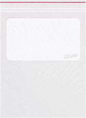 Minigrip - 8 x 10", 2 mil Minigrip White Block Reclosable Polybags - Clear - Apex Tool & Supply