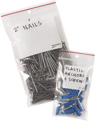 Minigrip - 3 x 4", 4 mil Minigrip White Block Reclosable Polybags - Clear - Apex Tool & Supply