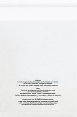 Value Collection - 14 x 20", 1.5 mil Resealable Suffocation Warning Polybags - Clear - Apex Tool & Supply