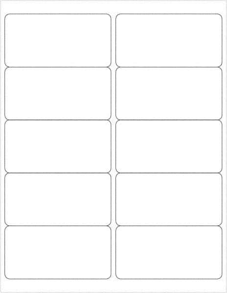 Tape Logic - 4" Long, Opaque White Paper Laser Label - For Laser Printers - Apex Tool & Supply